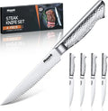Huusk Japanese Steak Knives Set of 4-4.5" Serrated Steak Knife Set Dishwasher by HuuskKnife