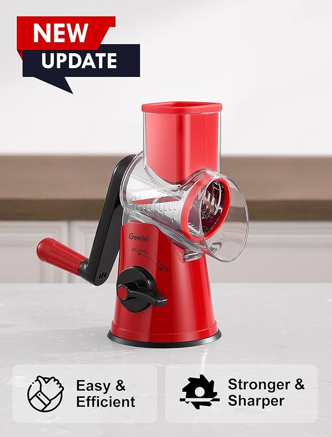 Geedel Rotary Cheese Grater Cheese Shredder - Image 5