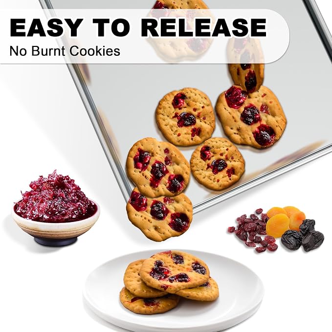 Half Sheet Pans with Rack Set, 13 Inch Commercial Quality Baking Sheet Pan Set - Image 7