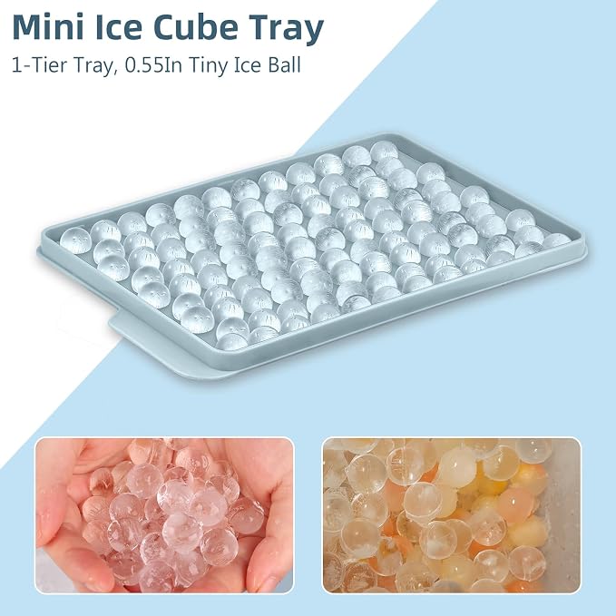 WIBIMEN Mini Ice Cube Trays, 0.55” Tiny Pebble Ice - Image 4