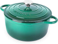 Cast Iron Dutch Oven with Lid – Non-Stick Ovenproof Enamelled Casserole Pot – by Nuovva