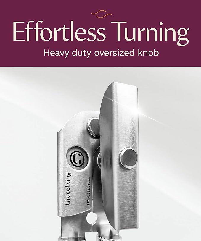 Premium Multifunctional Magnetic Manual Can Opener and Bottle Opener, Heavy - Image 3