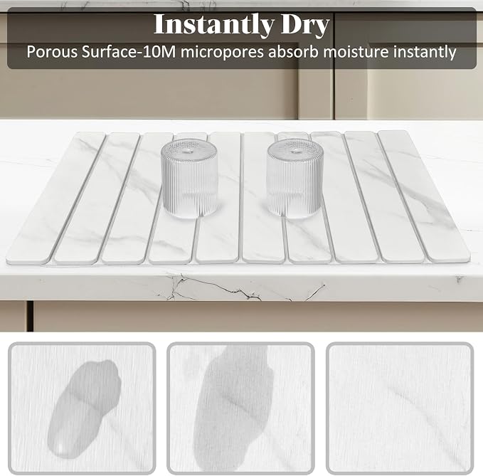 2 PCS Large Stone Dish Drying Mats - Image 2
