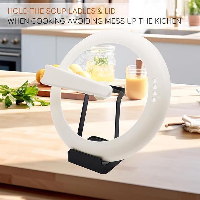vocheer Pot Lid Holder, Stainless Steel Kitchen Organizer Rack Spoon Rest Rack - Image 2