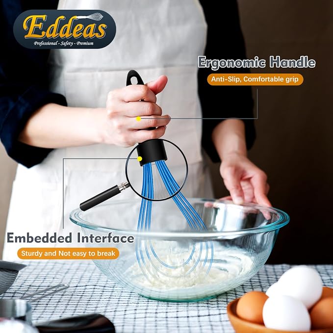 Eddeas Silicone Whisk, Non Scratch Whisk - Image 9