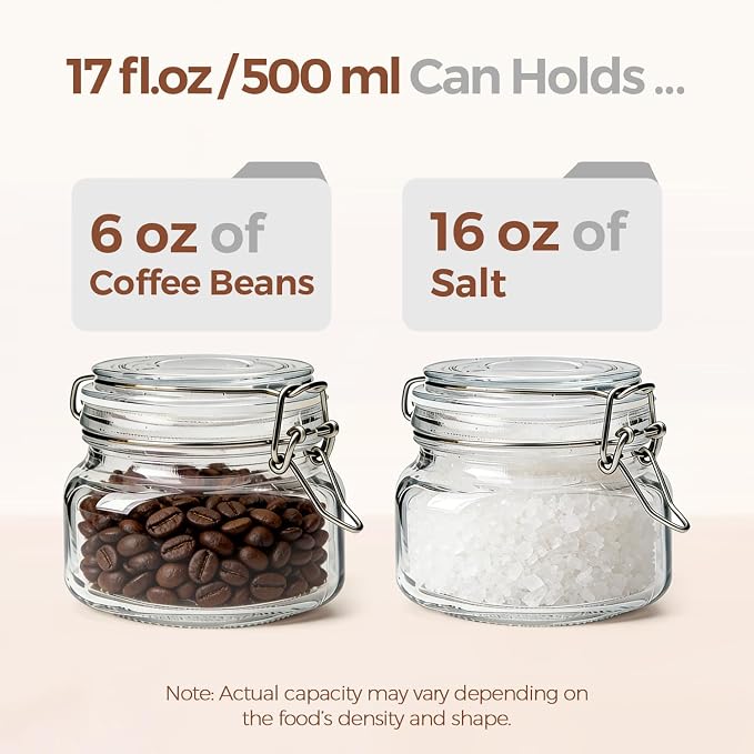 ComSaf Set of 6 Square Glass Jars - Image 3