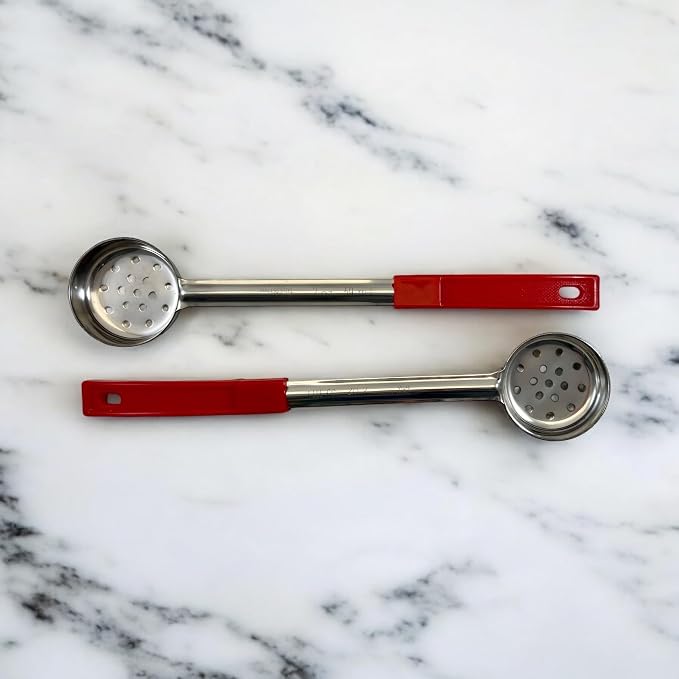 2 Ounce Slotted Stainless Steel Portion Control Ladle Spoon - Image 6