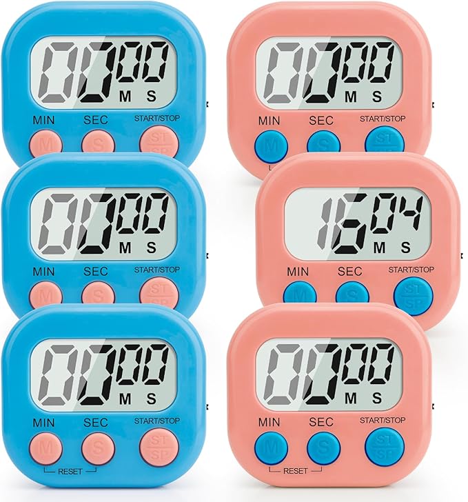 Digital Kitchen Timer, Magnetic Countdown Minute Simple Timer by enithElite