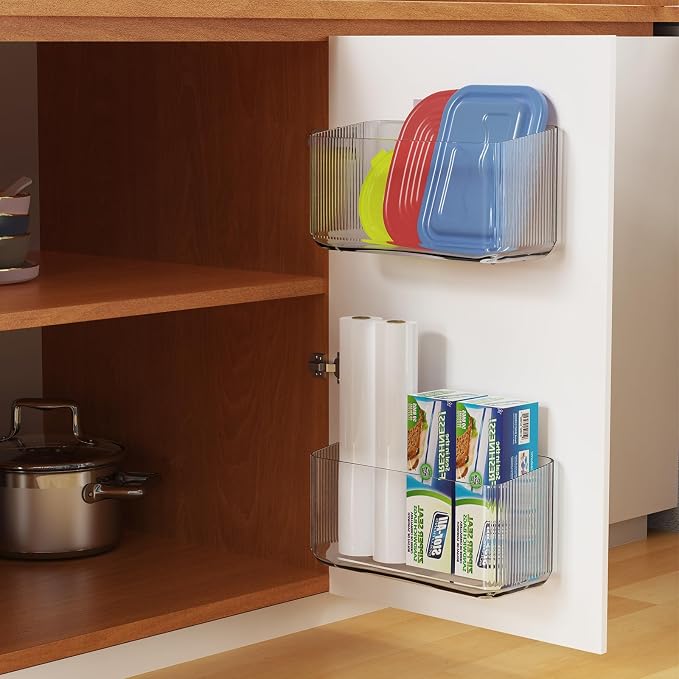 MaraFansie 4 Pack Over Cabinet Organizer Storage Lid Organizer Caddy Space - Image 2