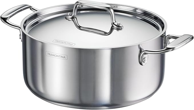 Tramontina Utsava Tri-Ply Clad Stainless Steel 5-Quart Casserole - Image 7