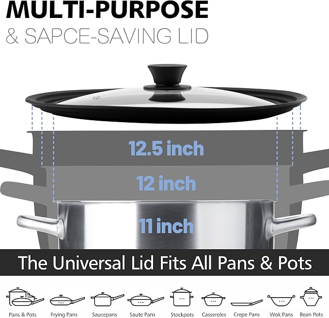 Anaeat Silicone Universal Lid for Pots, Pans and Skillets - Image 4