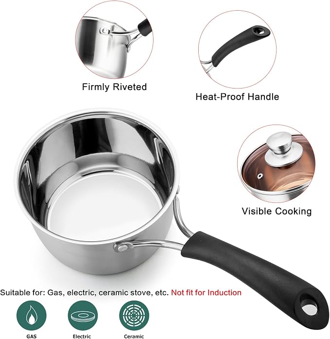 TeamFar 1qt & 2qt Saucepan - Image 2