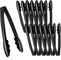 Plasticpro 9'' Serving Tongs Heavy Duty Reusable Kitchen and BBQ Black Serving by PLASTICPRO