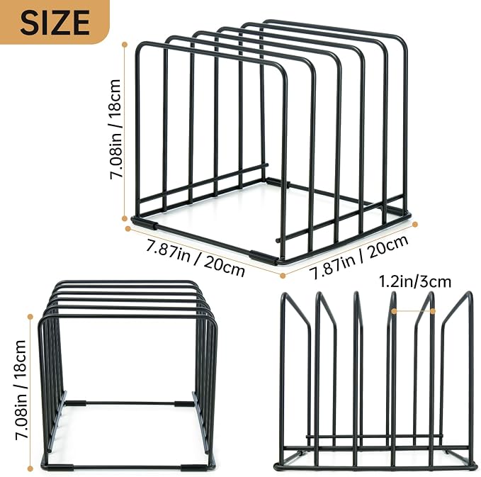2-Pack 5-Tier Cutting Board Holder, Kitchen Cabinet Organizer Holder, - Image 6