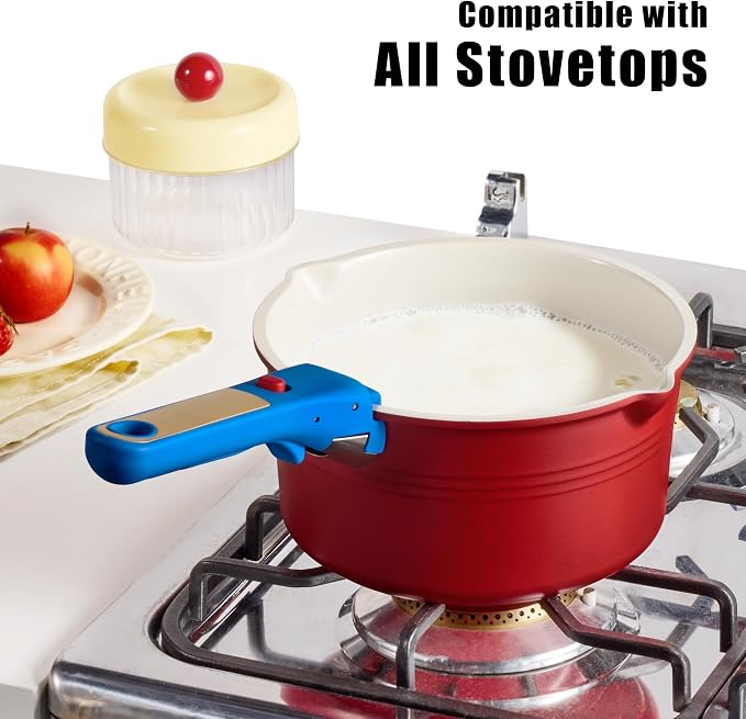CAROTE 5Pcs Titanium Cookware Set, Pots and Pans Set Non Stick, Kitchen Cooking - Image 6