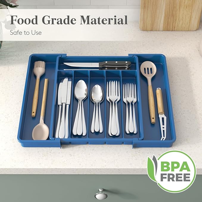 Lifewit Silverware Drawer Organizer, Expandable Utensil Tray - Image 7
