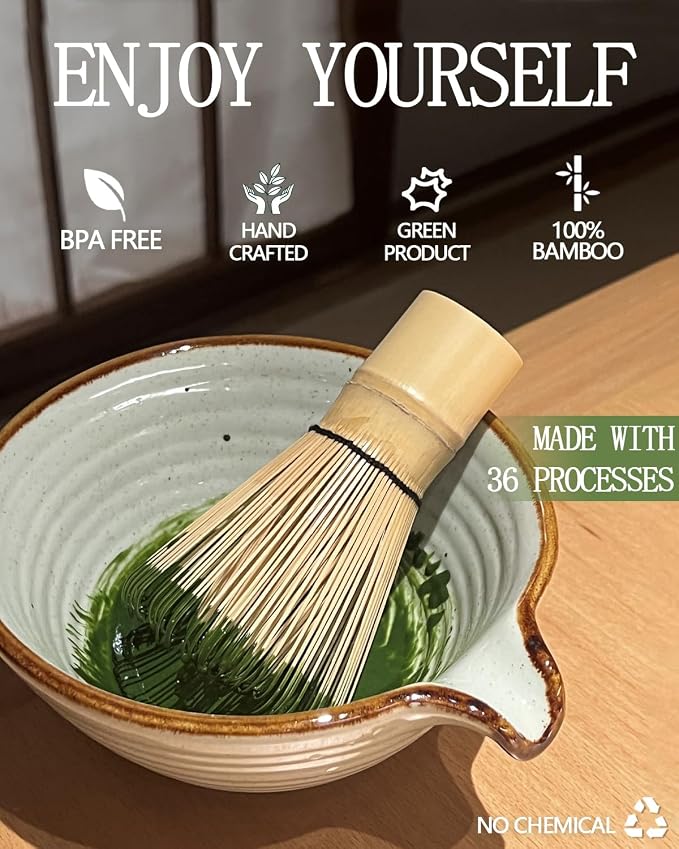 Taruzil Matcha Whisk, Matcha Bamboo Whisk, Matcha Whisks Set - Image 2