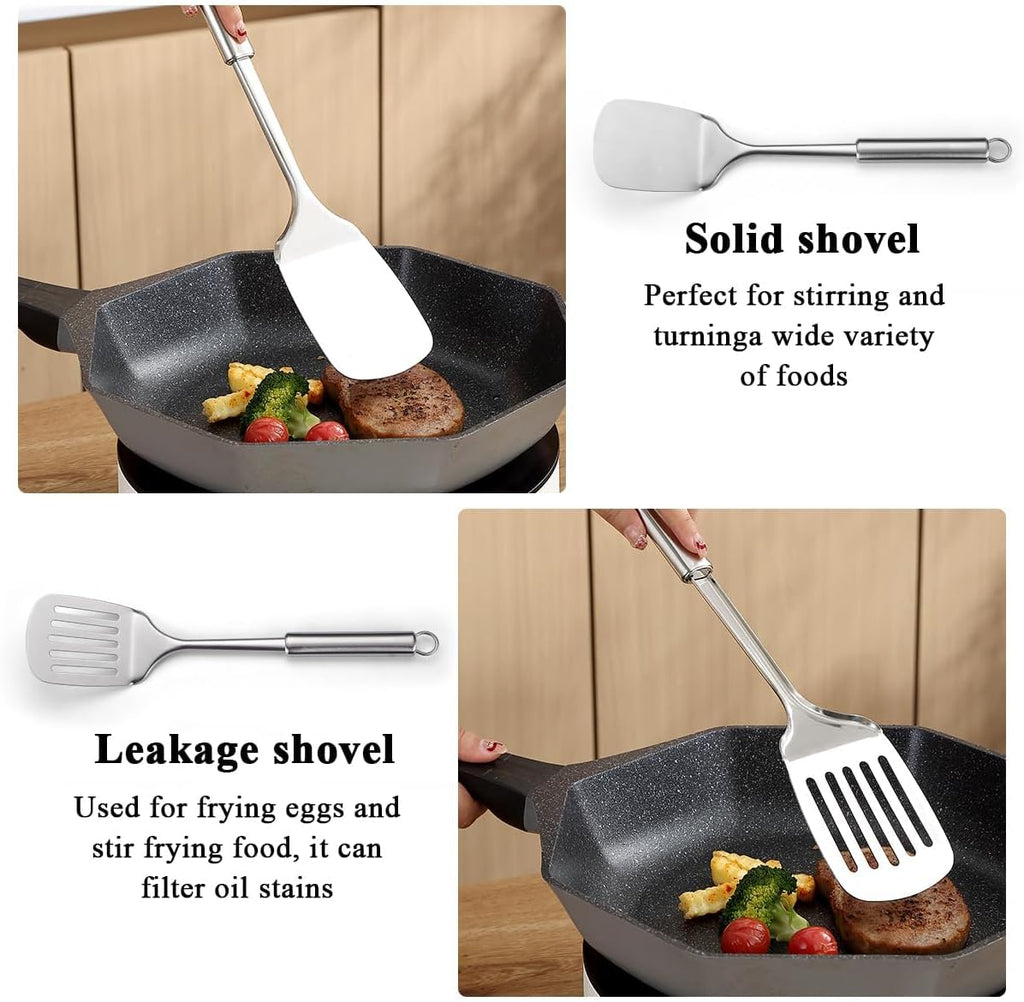 Stainless Steel Cooking Utensils Set 4 Pieces, Kitchen Tools Set