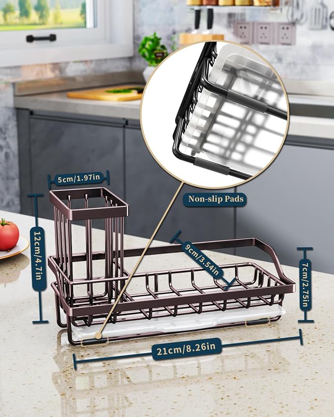 Consumest Sink Caddy Kitchen Organizer, Sponge Holder - Image 5