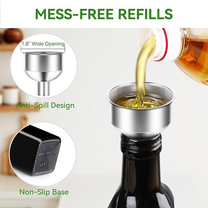Vakoo Oil and Vinegar Dispenser Set - 17oz/500ml - Image 5