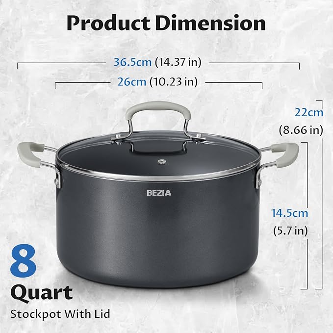 8 Quart Nonstick Stock Pot - Image 7