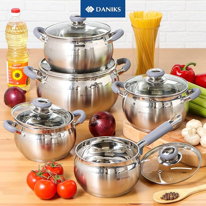 Daniks Modern 3 Quart Stainless Steel Stock Pot - Image 9