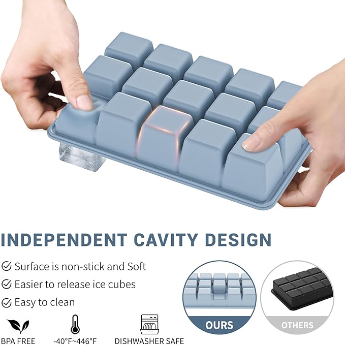 Silicone Ice Cube Tray 3 Pack - Image 2