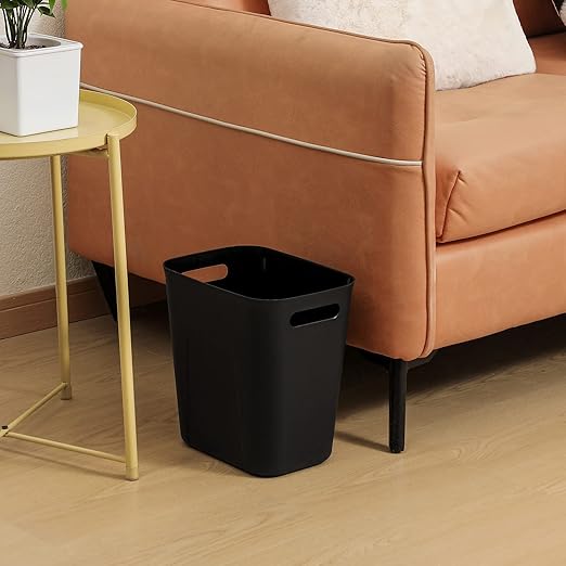 UUJOLY Plastic Small Trash Can Wastebasket, Garbage Container Basket - Image 3