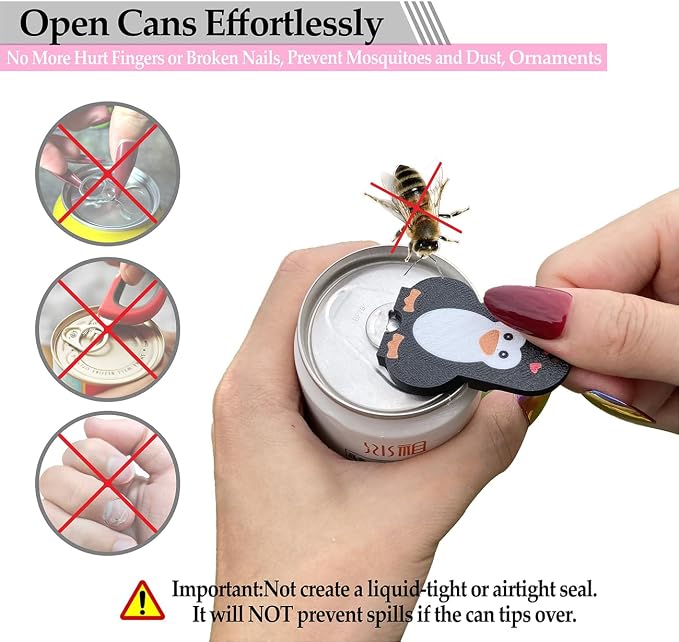 Soda Can Tab Opener Mini Soda Can Cover Easy Tab Opener and Drink Protector - Image 3