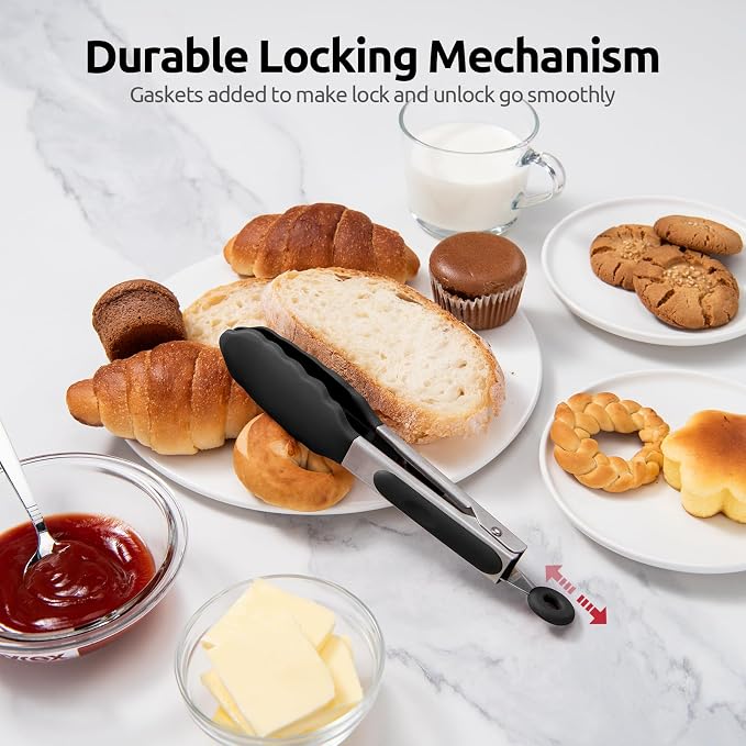 600ºF Heat Resistant Kitchen Tong: U-Taste 7 inch Silicone Cooking Tong - Image 7