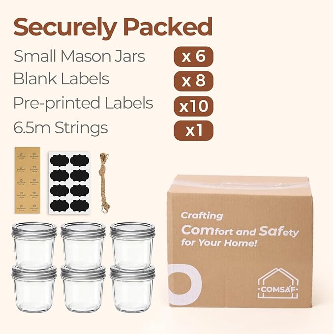 ComSaf Wide Mouth Mason Jars - Image 8