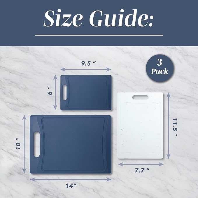 COOK WITH COLOR Non-Slip Cutting Board Set – Kitchen Essentials with Easy Grip - Image 5