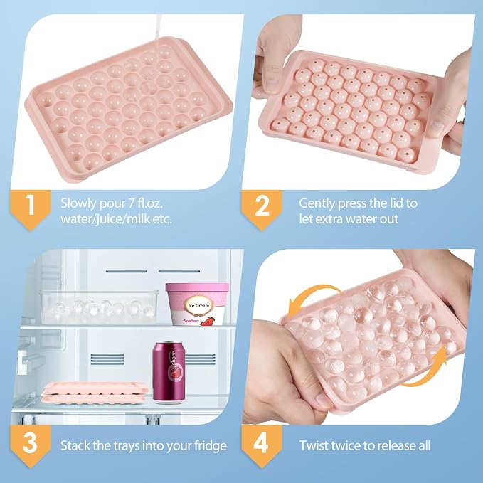WIBIMEN Ice Cube Tray with Lid and Bin - Image 4