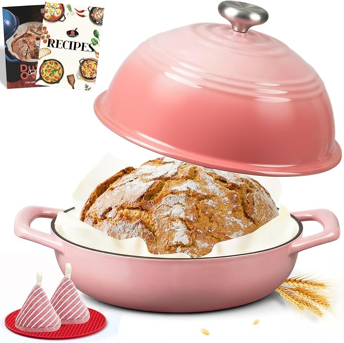 Overmont Enameled Cast Iron Bread Oven - 6QT Bread Dutch Oven by Overmont