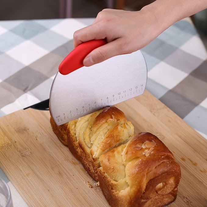 1 pcs Dough Pastry Scraper Chopper/Stainless Steel Dough Scraper Cutter - Image 2