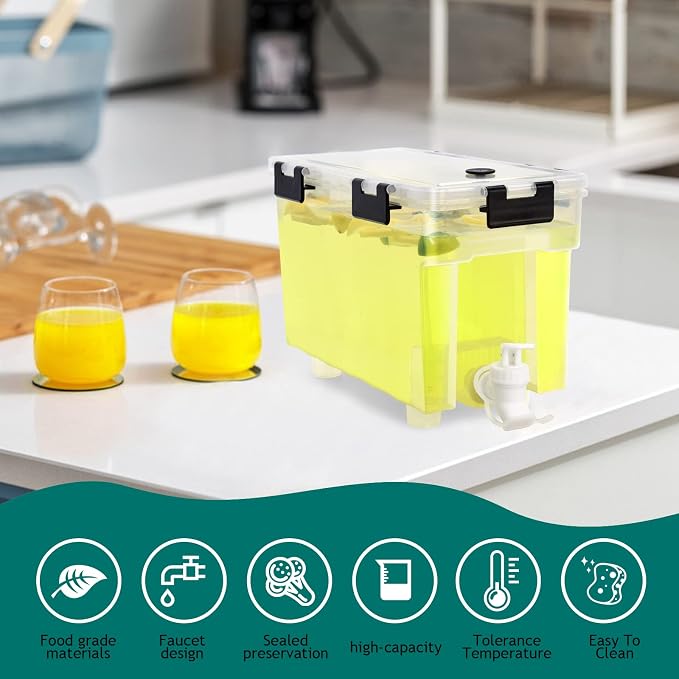 1 Gallon Drink Dispenser For Fridge, Beverage Dispenser - Image 7