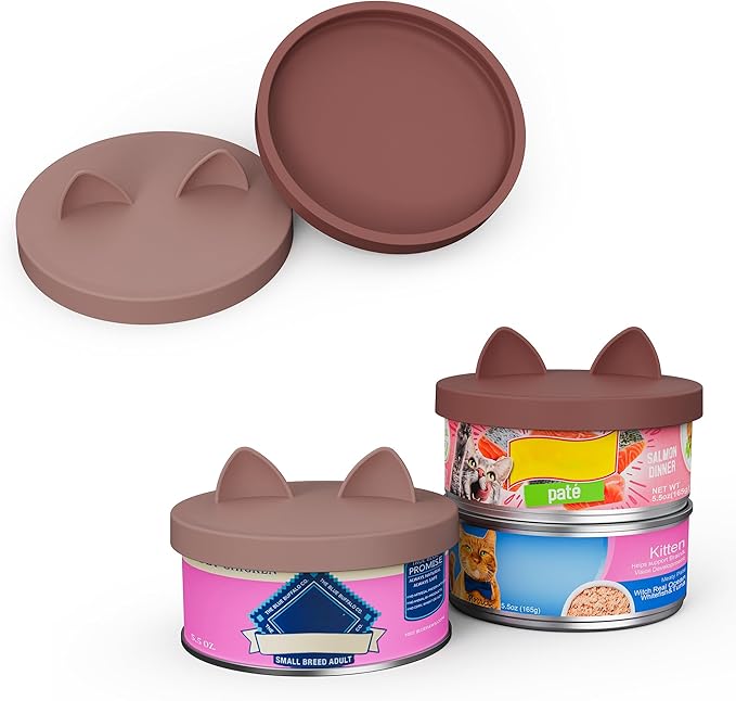 OHMO 2 Pack Pet Food Can Lids, Silicone Pet Food Can Lids Covers by OHMO