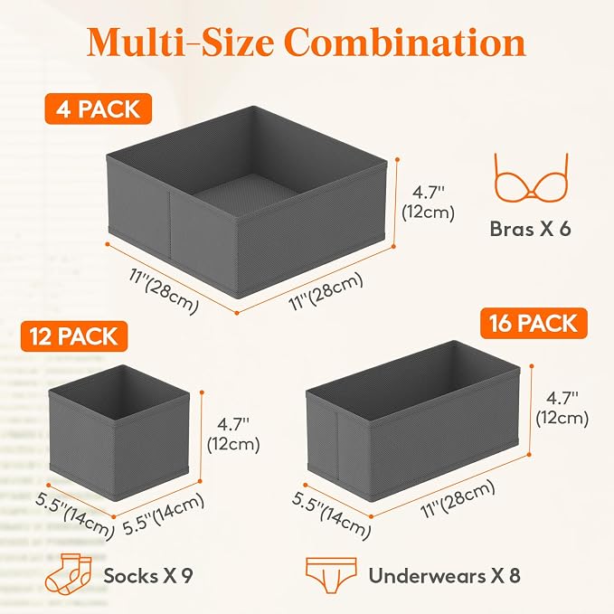Lifewit Drawer Organizer Clothes - Image 2
