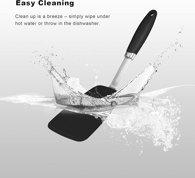 Silicone Spatulas Set Turners Tongs Cooking Utensils Set High Heat Resistant - Image 3