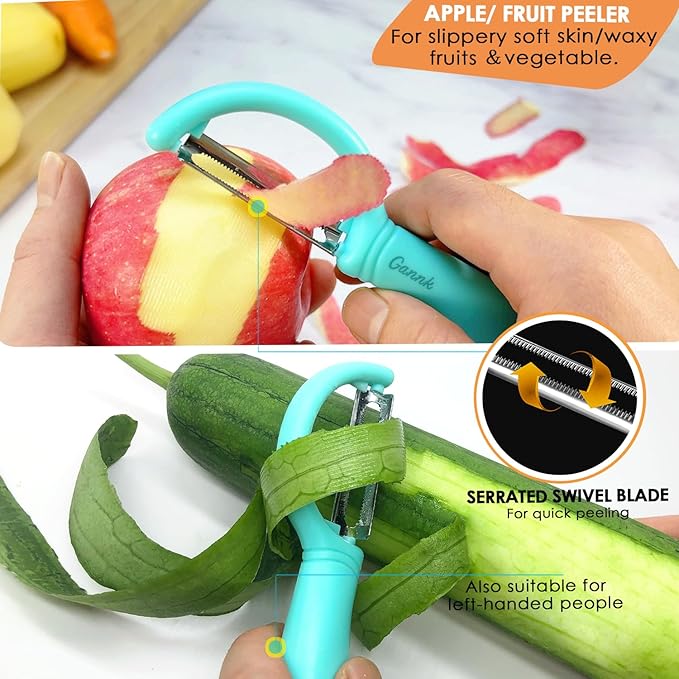 GANNK Vegetable Potato Peelers for Kitchen, Y Peeler for Apple Fruit Carrot - Image 5