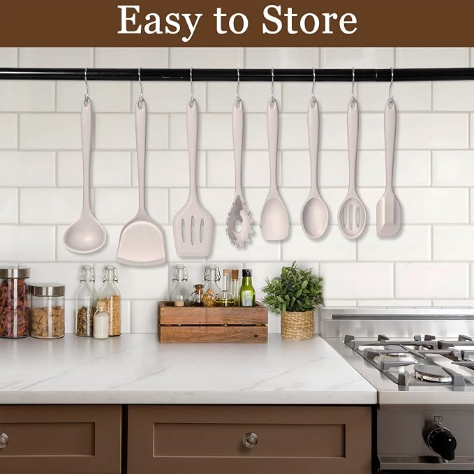 LIANYU 8Pcs Kitchen Cooking Utensils Set, Silicone Cooking Utensil Set - Image 7