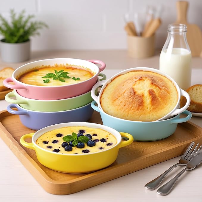 Foraineam 6 Pack 20 oz Oval Au Gratin Baking Dishes - Image 7