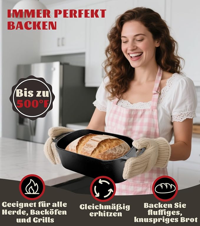 LINMAGCO Dutch Oven for Bread Baking & Sourdough Bread Baking Starter Kit- - Image 7