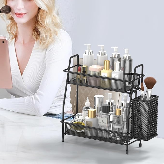 LEMIKKLE 2-Tier Bathroom Countertop Organizer, Makeup Countertop Organizers - Image 5