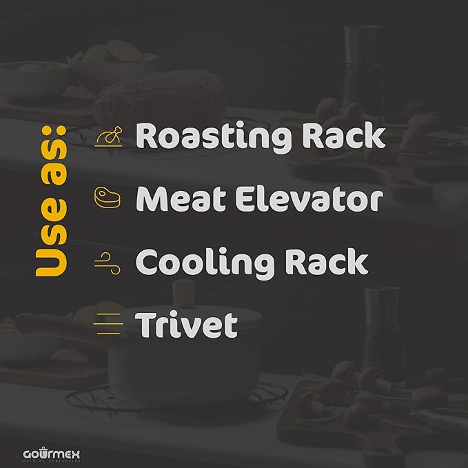 Black, Oval Oven Roasting Rack - Image 6