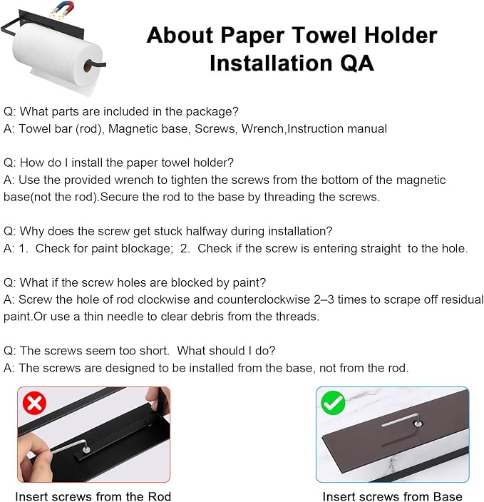 Paper Towel Holder, Magnetic Paper Towel Holder - Image 7