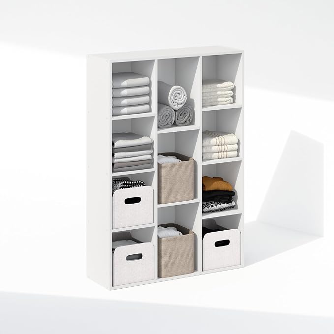 Furinno Reed Closet Organizers and Storage, 11-Cube Closet Organizer, Open - Image 4