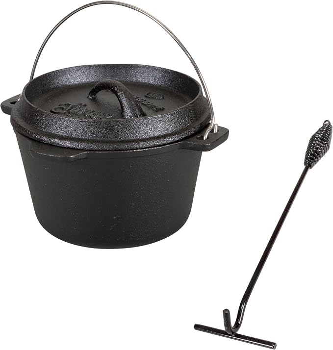 Stansport Pre-Seasoned Cast Iron Dutch Oven by Stansport