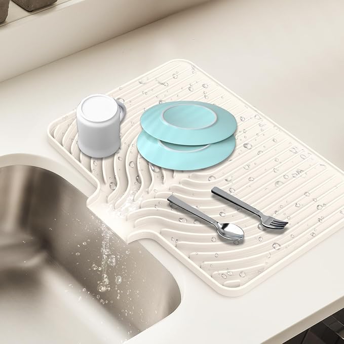 Dish Drying Mat for Kitchen Counter, by JACZZO