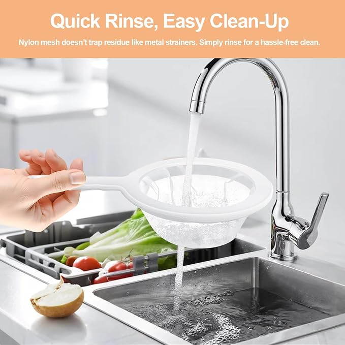 Ultra-Fine Nylon Mesh Strainer- Mini Kitchen Colander - Image 5